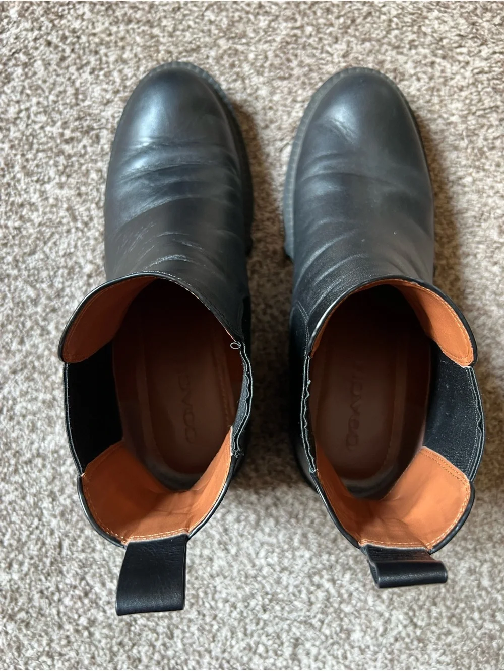 Coach Black Leather Chelsea Ankle Boots